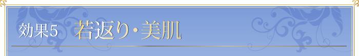 効果5 若返り･美肌